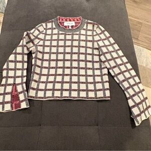 Derek Lam 10 Crosby Wool Cropped Sweater M Split sleeve